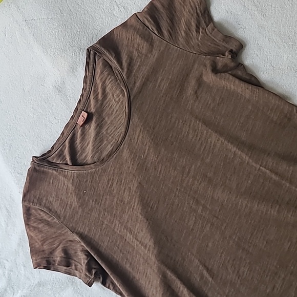 Peruvian Connection Brown Short Sleeve Tee Cotton Medium - Picture 6 of 6